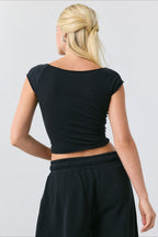Cropped Fitted Retro Polka Dot T‑shirt image 11