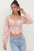 Elegant Floral Long Sleeve Blouse image 4
