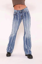 Stretch Raw Hem High Waist Jean image 2