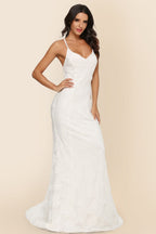 Long Sleeveless Cathedral Train Formal Dress image 6
