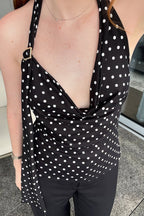 Polka Dot V Neck Cami Blouse image 2