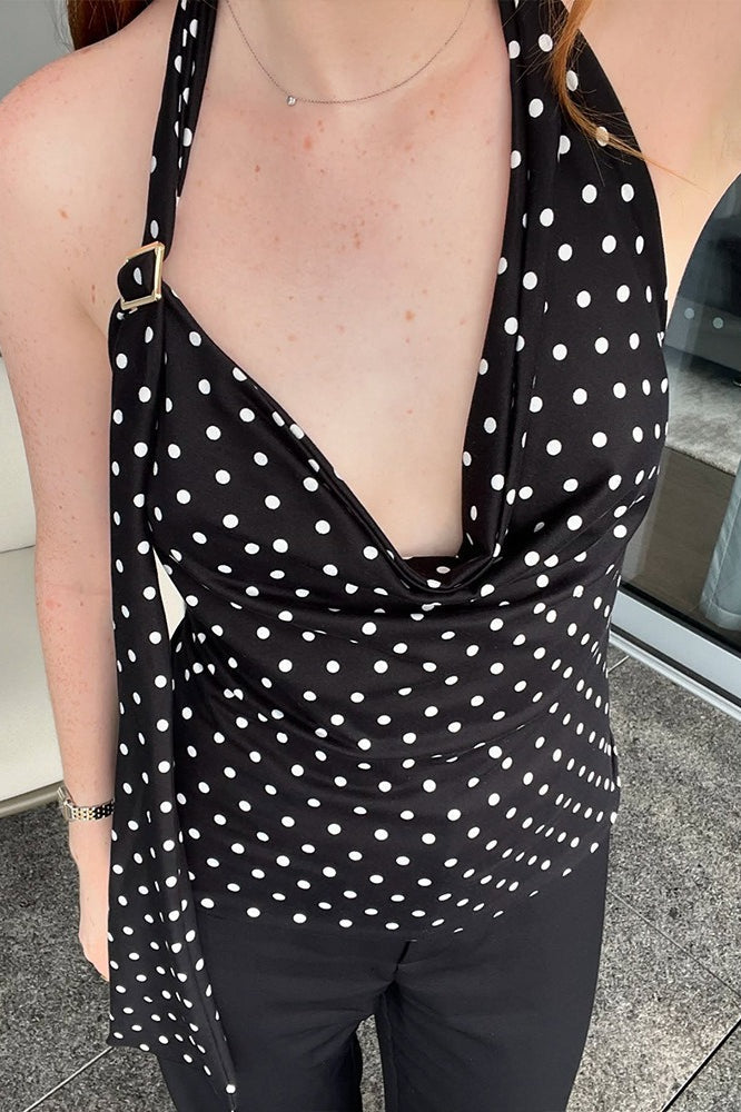 Polka Dot V Neck Cami Blouse image 2