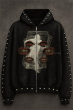 Street Style Rhinestone Print Hoodie image 4