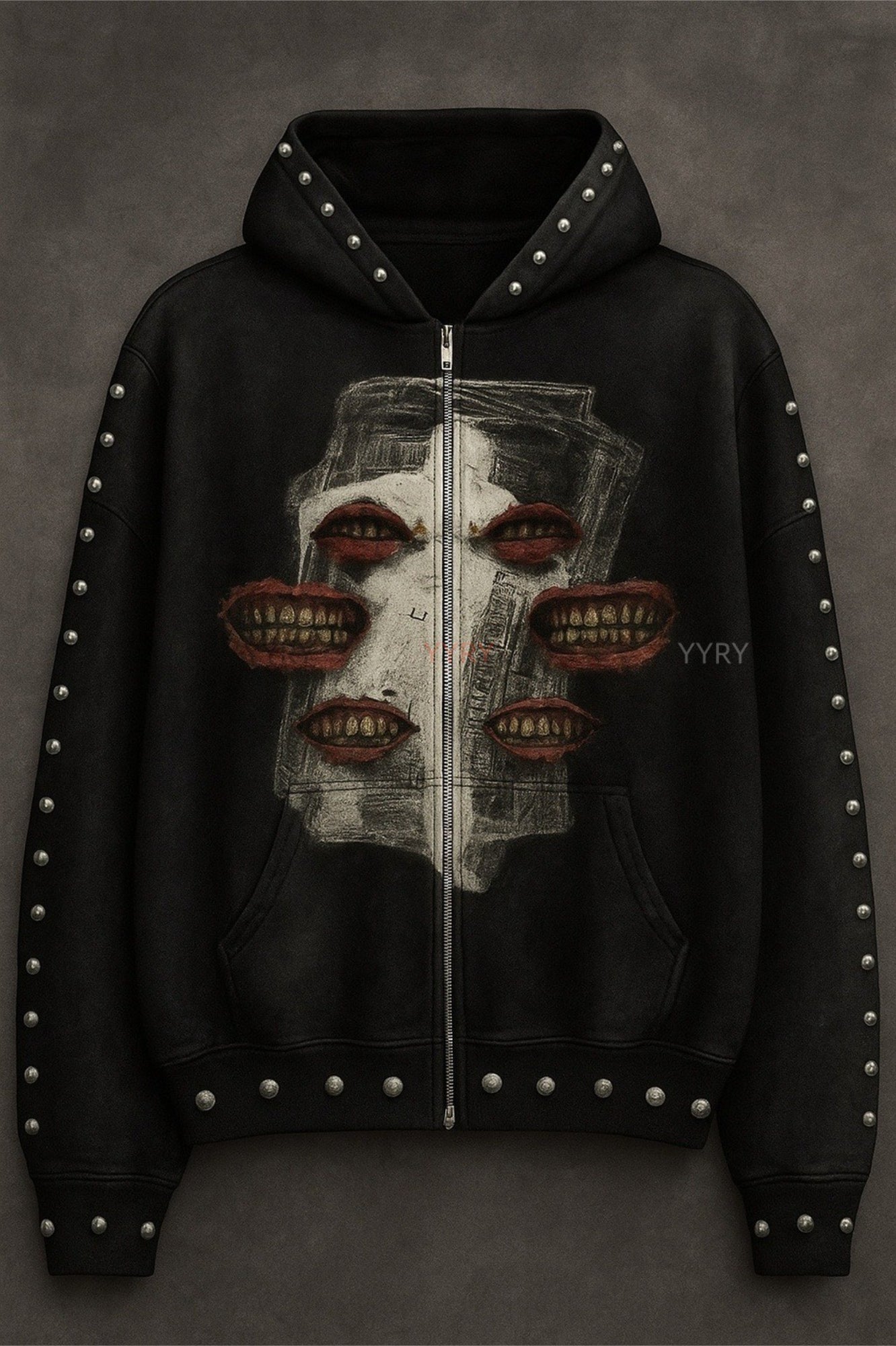 Street Style Rhinestone Print Hoodie image 4