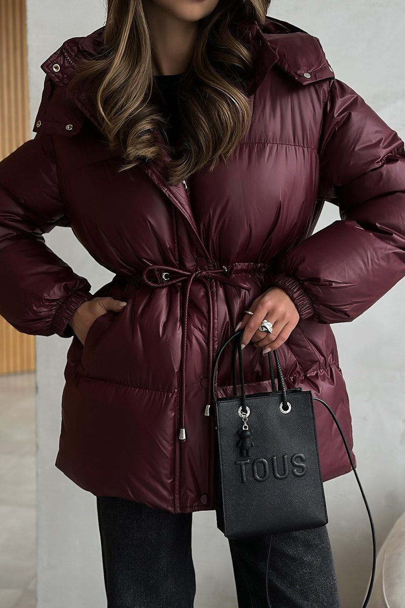 Adjustable Drawstring Hooded Puffer Jacket image 10
