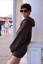 Vintage Asymmetrical Zipper Solid Loose Comfort Sweater image 4