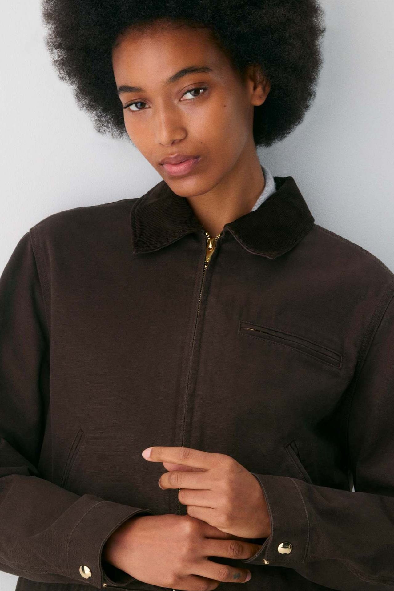 Cropped Utility Workwear Jacket image 2