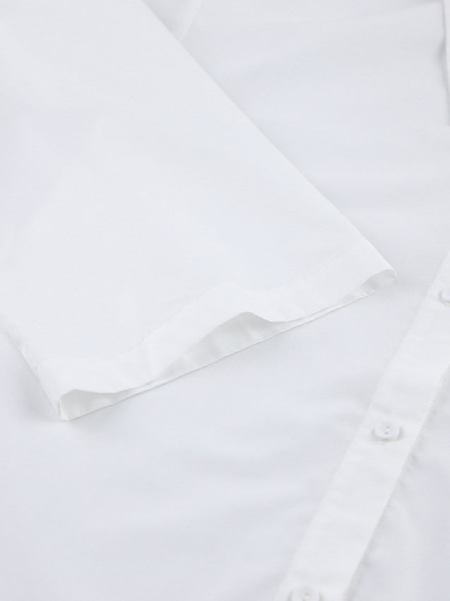 Bow Tie Long Sleeve White Blouse image 8