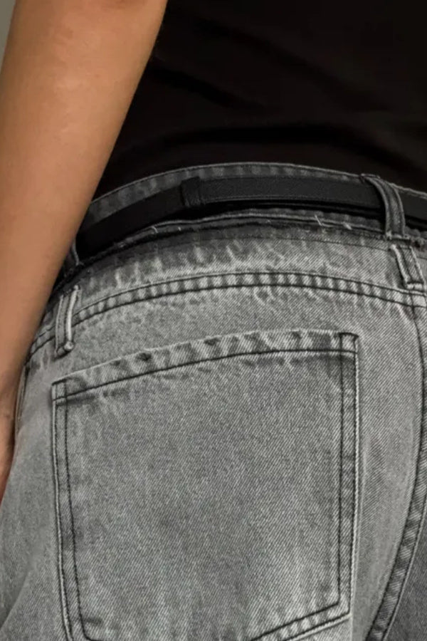 Waist Patch Distressed Straight Jean image 3