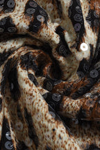 Leopard Sequin Double Layer Stretch Skirt image 5