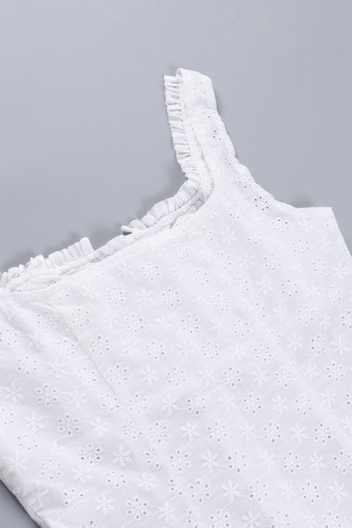 Cami Jacquard Lace Floral Button Tank Top image 8