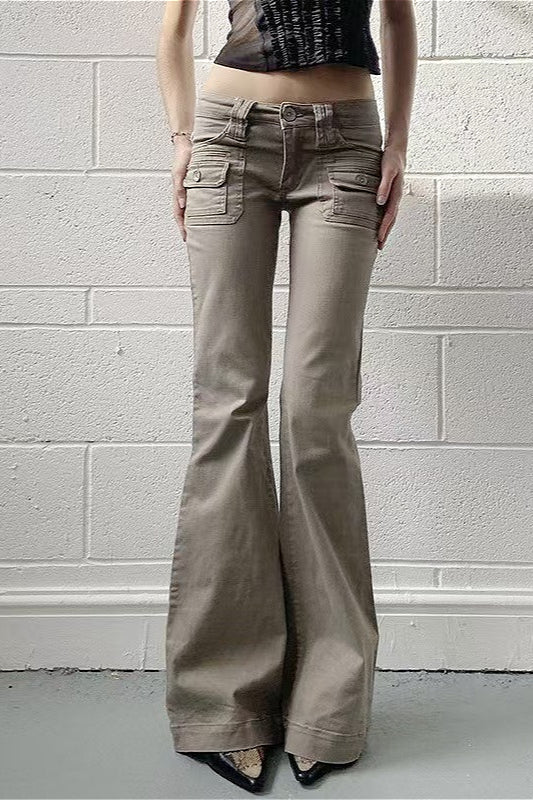 Slight Stretch Low Rise Flare Jeans image 2