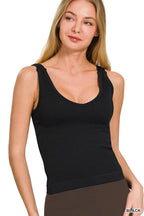 Esme Ribbed Tank styled for Avrienne