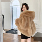 Eco-Friendly ImiTation Fox Hooded Coat image 4