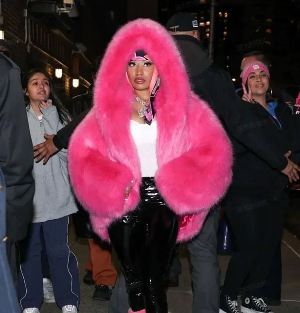 Eco-Friendly ImiTation Fox Hooded Coat image 8