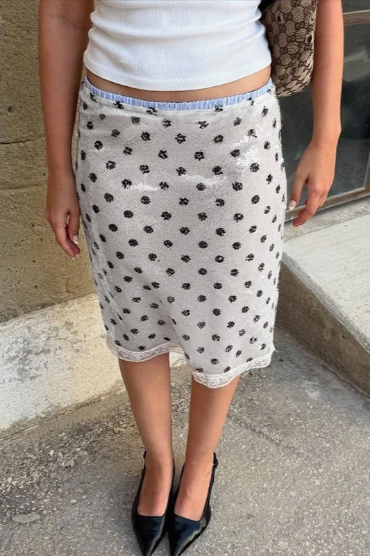 Low Waist Polka Dot Print Skirt image 1