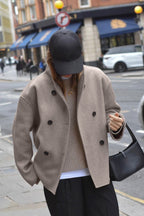 Vintage Style Woolen Office Coat image 1