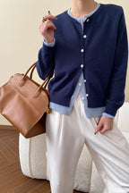 Contrast Panel Layering Cardigan image 16