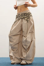 Layered Star Print Loose Cargo Pants image 1