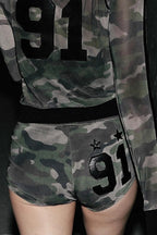 Vintage Casual Print Slim Fit Hot Shorts image 3