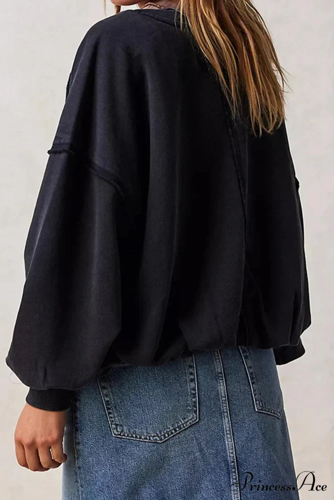 Edge Raw Neck Crew Sweatshirt image 8
