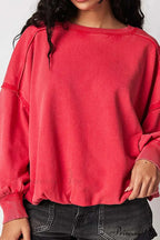Edge Raw Neck Crew Sweatshirt image 5