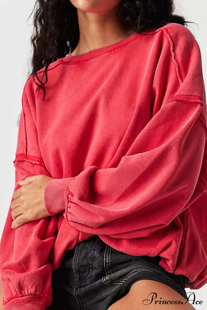 Edge Raw Neck Crew Sweatshirt image 4