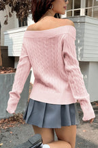Edgy Long-Sleeve Knit Sweater image 9