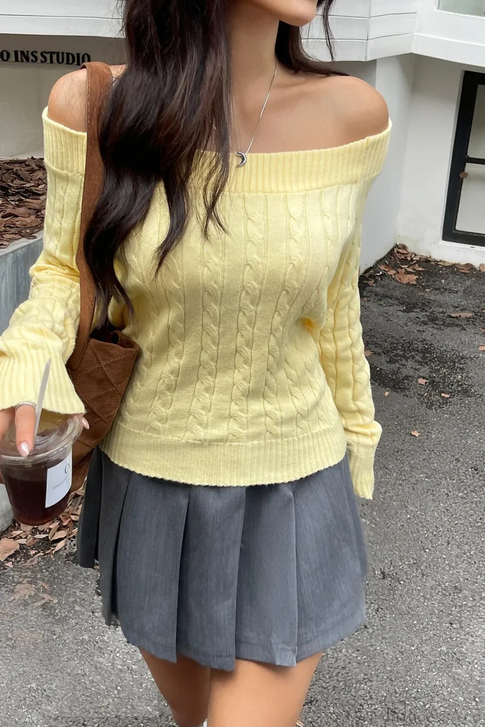 Edgy Long-Sleeve Knit Sweater image 6