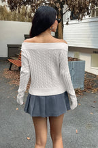 Edgy Long-Sleeve Knit Sweater image 3