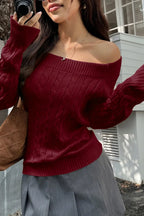 Edgy Long-Sleeve Knit Sweater image 10