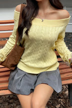 Edgy Long-Sleeve Knit Sweater image 4
