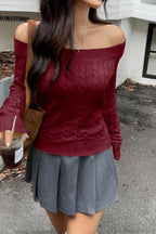 Edgy Long-Sleeve Knit Sweater image 11