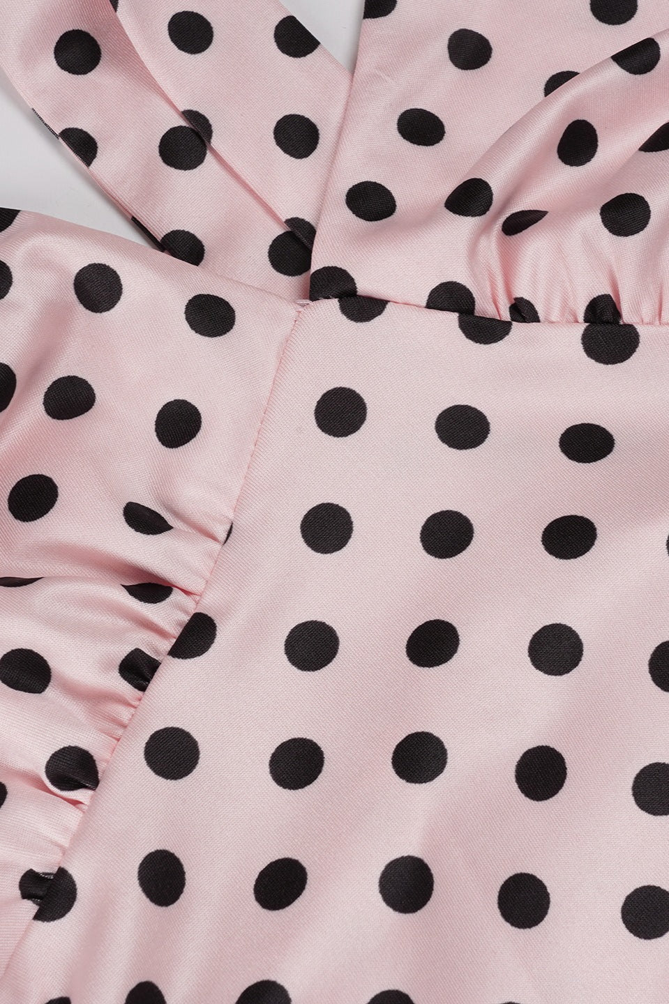 V Neck Halter Polka Dot Blouse image 3
