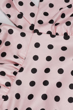 V Neck Halter Polka Dot Blouse image 3