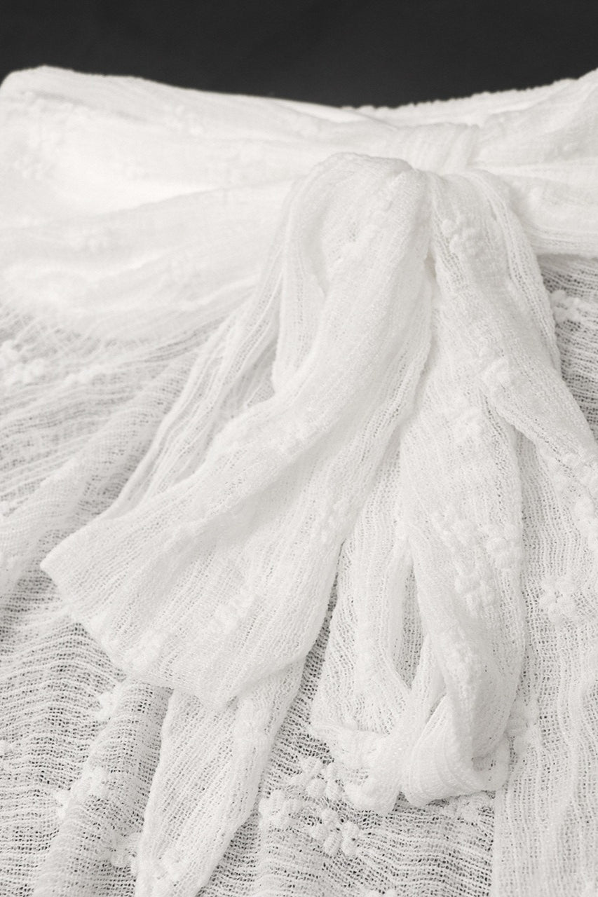 Elegant Lace Wrap Off Shoulder Blouse image 6