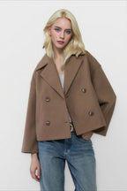 Oversized Lapel Wool Blend Jacket image 3