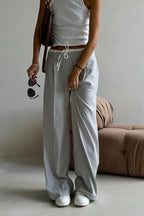 Tie Waist Two Piece Look Trousers Pants image 3