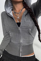 Minimalist Slim Fit Printed Hoodie image 1