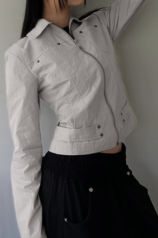 Zip Up Solid Color Utility Jacket image 1