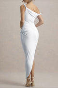Asymmetrical Bodycon Maxi Party Dress image 14
