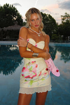Floral Bandeau Bodycon Mini Dress image 2