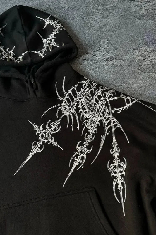 Retro Personalized Print Oversized Hoodie image 4