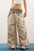 Layered Star Print Loose Cargo Pants image 3