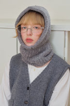 Solid Color Wool Blend Balaclava One-Piece Warm Knitted Hat image 9