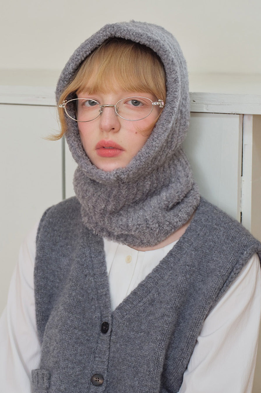Solid Color Wool Blend Balaclava One-Piece Warm Knitted Hat image 9