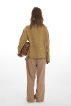 Vintage Cozy High Neck Loose Fit Sweater image 5