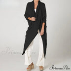 Solid Asymmetrical Cowl Neck Blouse image 7