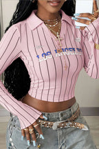 Street Stripe Sport Cropped Long Sleeve Tee image 5