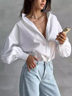 Loose Lantern Sleeve Blouse image 1